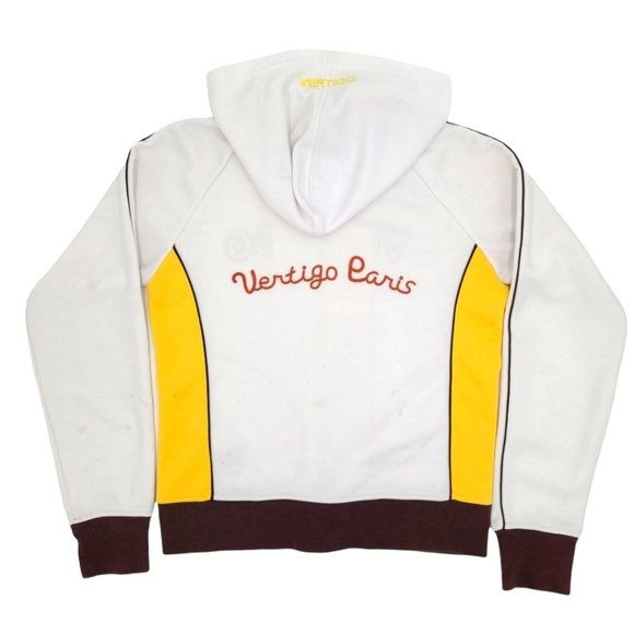 Vertigo Paris Zip Hoodie Track Jacket Size Medium White - Picture 5 of 7